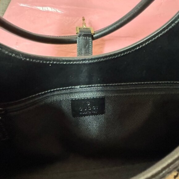 Gucci Black GG Canvas Shoulder Bag - Picture 7 of 9